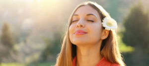 Woman using meditation to help manage anxiety 