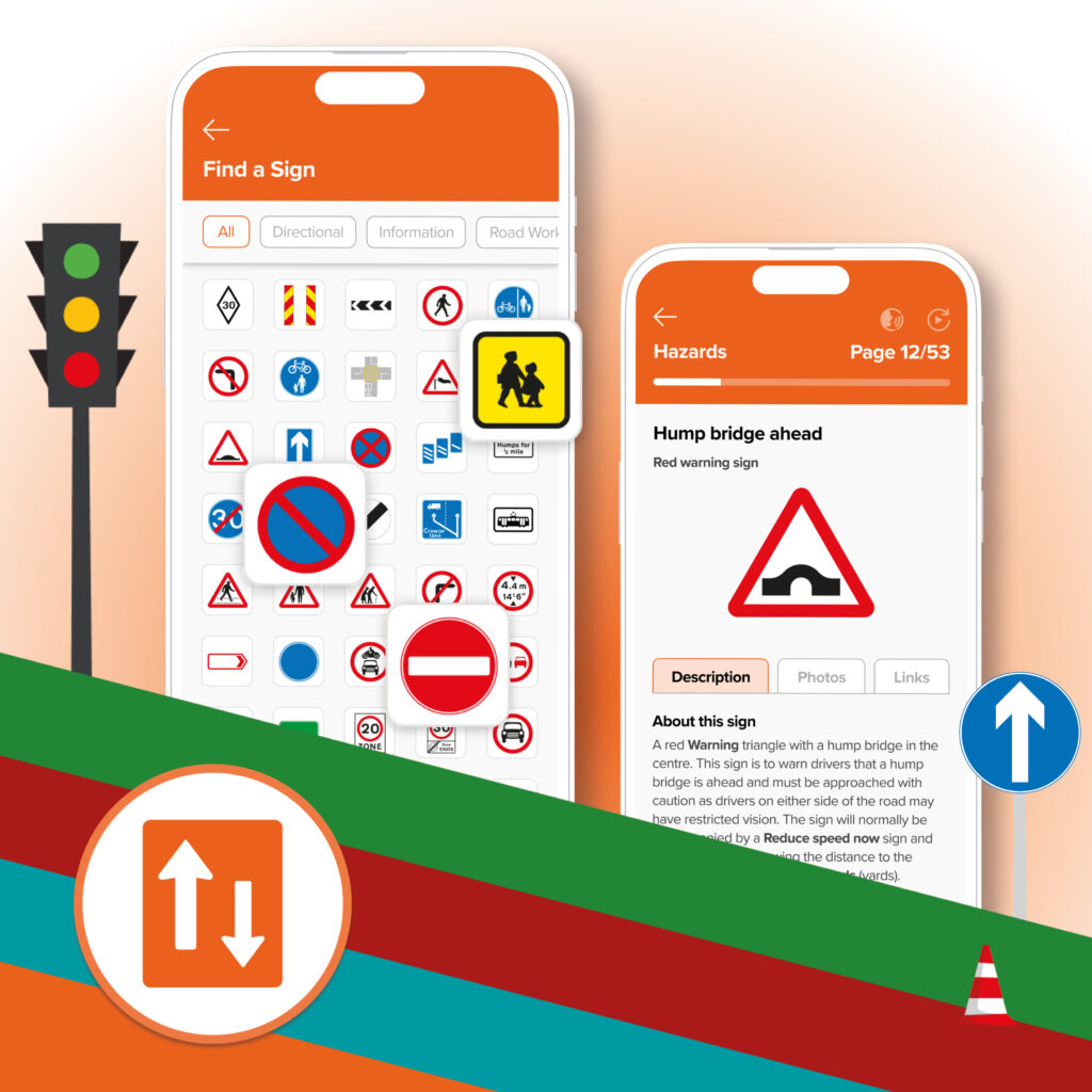 Revamped Road Sign module in the Theory Test 4 in 1 app